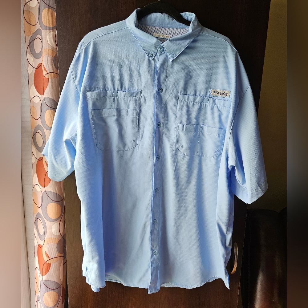 Columbia Men's Sky Blue Casual Shirt Size XL